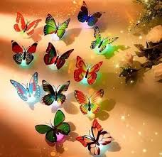 LED Butterfly Night Light Color Changing Light Lamp