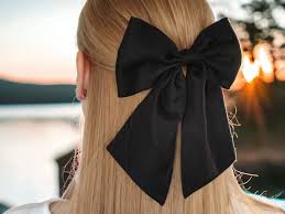 Black Bow Hair Ribbon