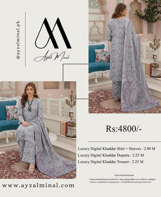 Elegant Designer Lawn Cotton Dress – Summer Collection 2026