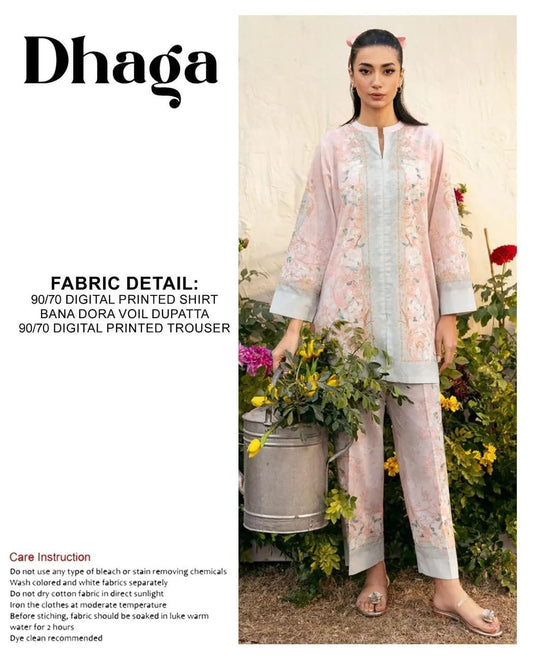 Elegant Designer Lawn Cotton Dress – Summer Collection 2026