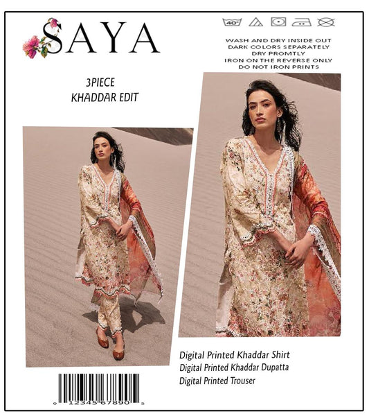 Elegant Designer Lawn Cotton Dress – Summer Collection 2026