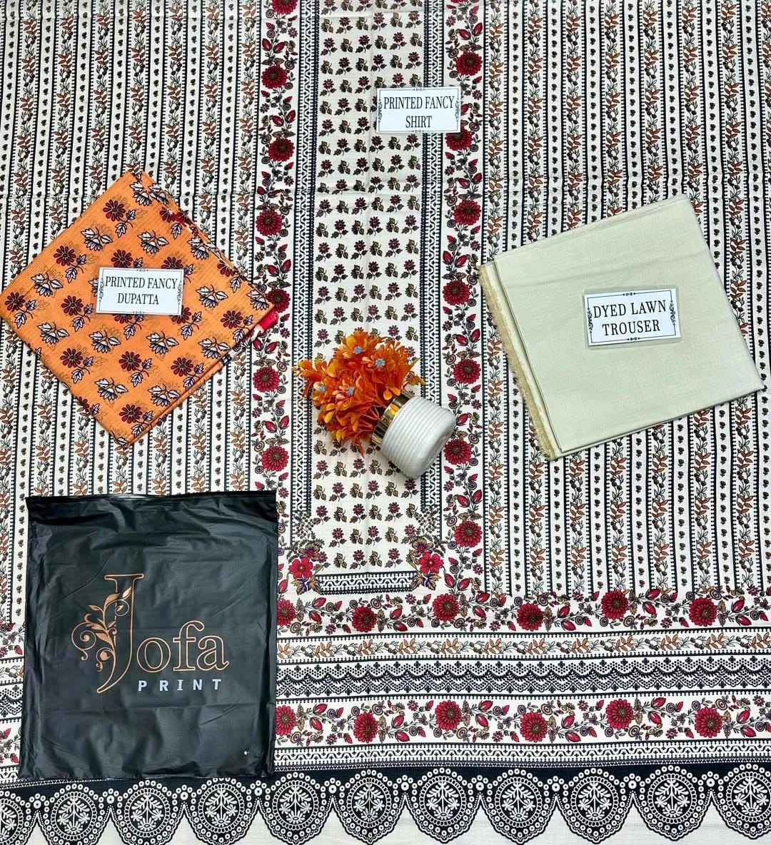 Elegant Designer Lawn Cotton Dress – Summer Collection 2026