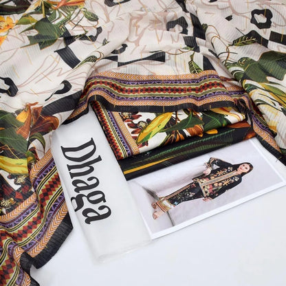 Elegant Designer Lawn Cotton Dress – Summer Collection 2026