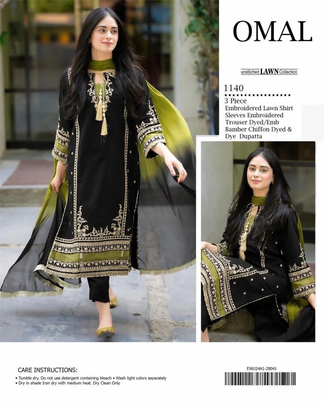 Elegant Designer Lawn Cotton Dress – Summer Collection 2026