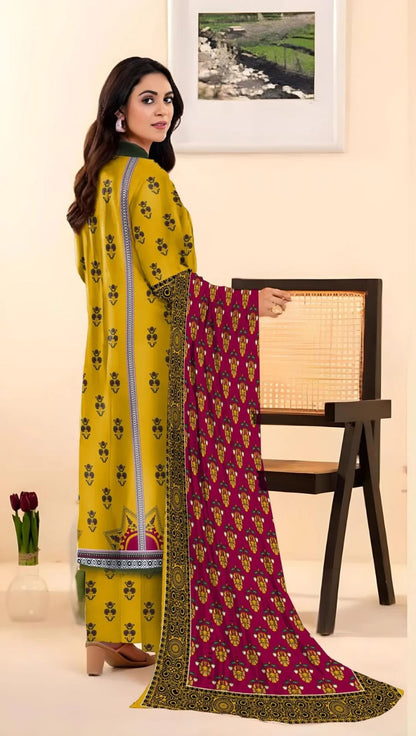 Elegant Designer Lawn Cotton Dress – Summer Collection 2026