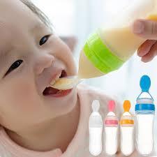 Baby Silicon Squeeze Spoon Feeder