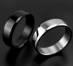 Trendy Sliver & Black Ring